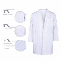 Hot Sale Lab Uniform Hospital Water Repellent Lab Coat