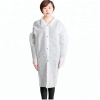 Disposable  medical visitor  lab coat   breathable disposable nonwoven lab coats